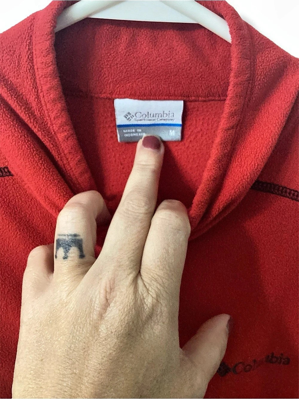 Columbia Men's Klamath Range II Half-Zip Fleece Red Medium - Picture 3 of 4